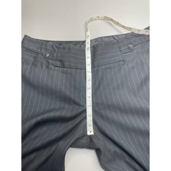 Maurices Bootcut Pants High Rise Flat Front Pinstripe Black 11 12 R Academia - Picture 12 of 14